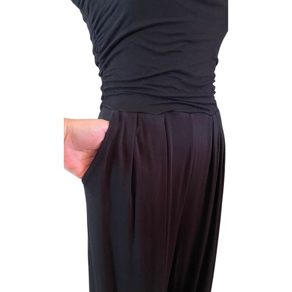 Heart & Hips Black Strapless Ruched Jumpsuit Size Medium - Picture 4 of 8